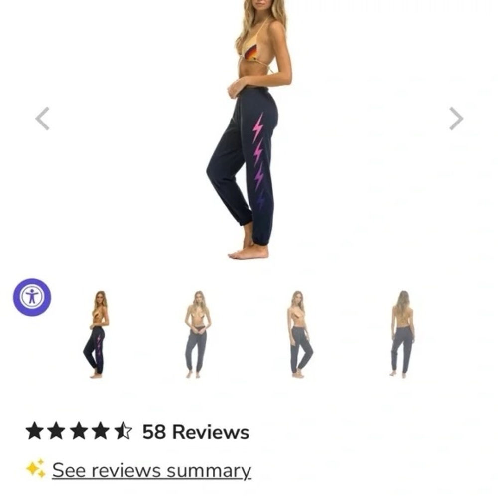 Aviator Nation Bolt Fade Sweatpants in Navy / Pink Purple size small